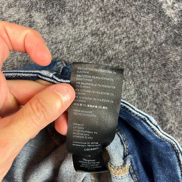 Free People Jayde Flare Blue Denim Jeans Women's 29 High-Rise Stretch Western - Picture 4 of 14